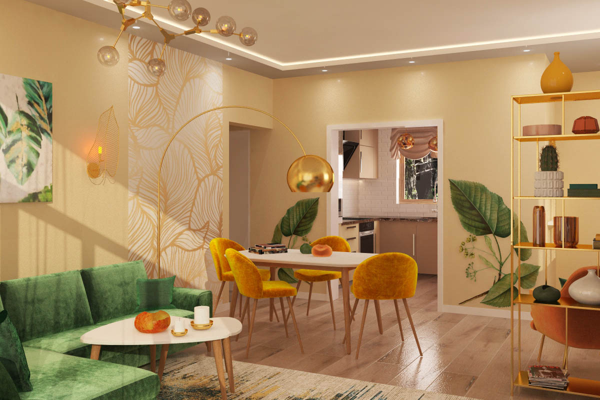 Interior design of apartment in Malaga in Spain